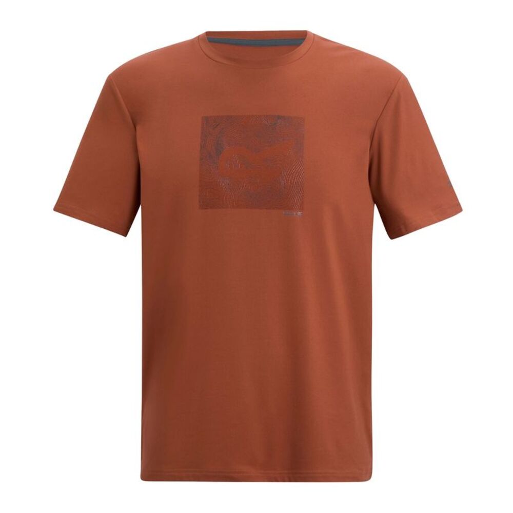 Regatta Mens Fingal Topographic T-Shirt / Brick